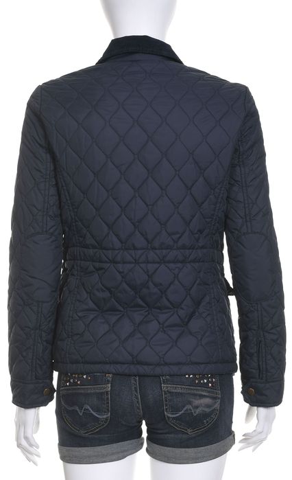 JACK WILLS pikowana kurtka damska granatowa r. 34