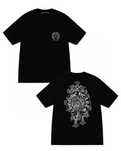 Мужская футболка Chrome Hearts Logo черная  белая унисекс Хром Хартс