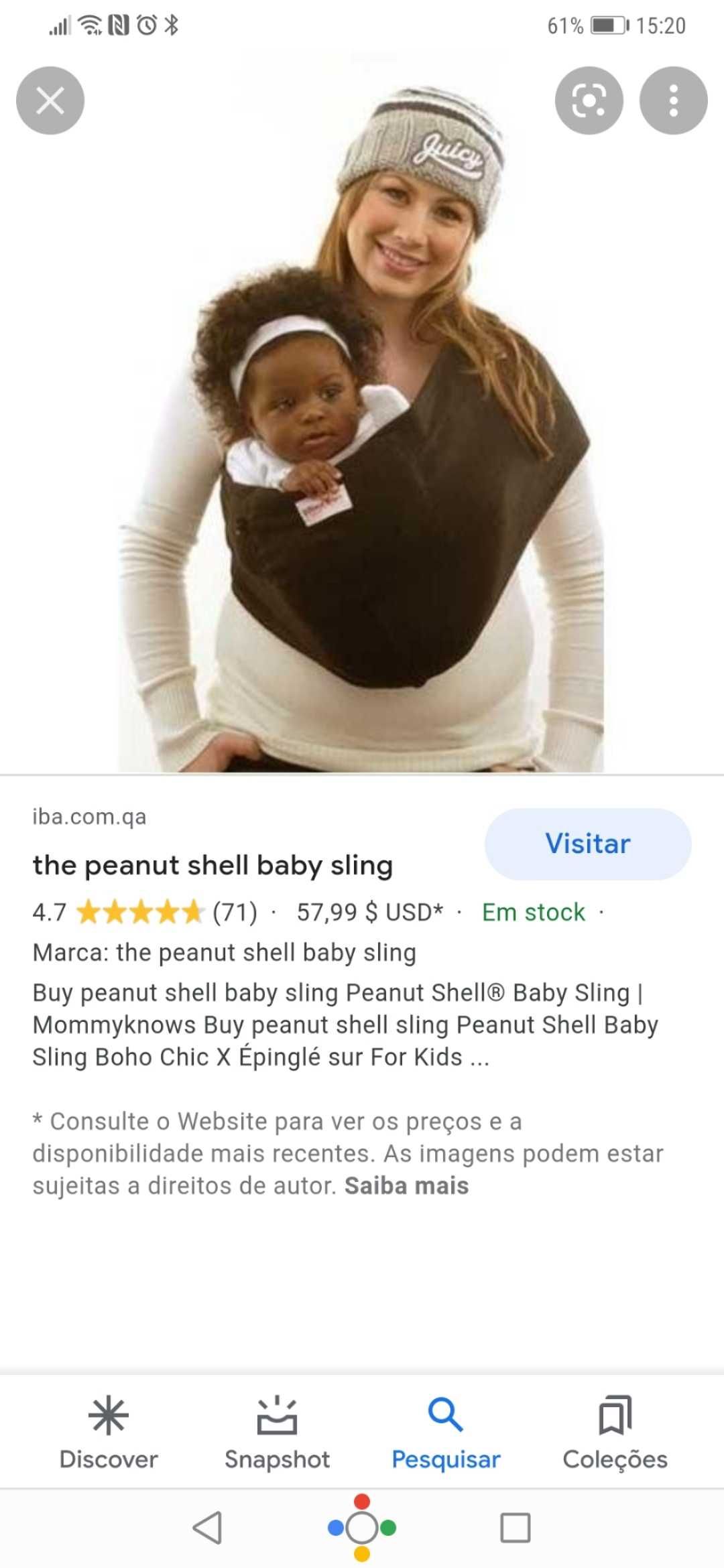 Sling bebé the peanut shell baby sling