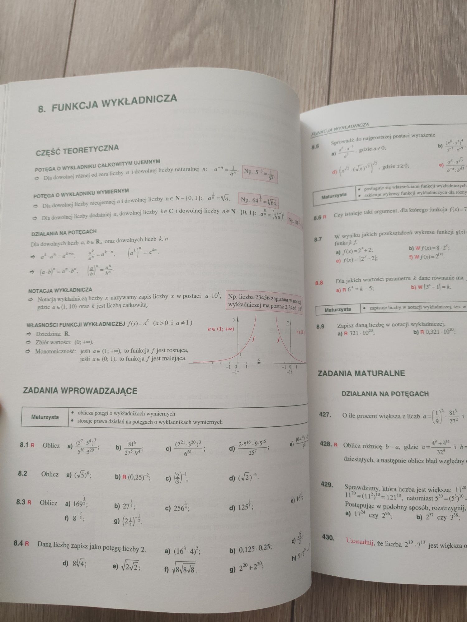 Książka do matury z matematyki poziom podstawowy i rozszerzony