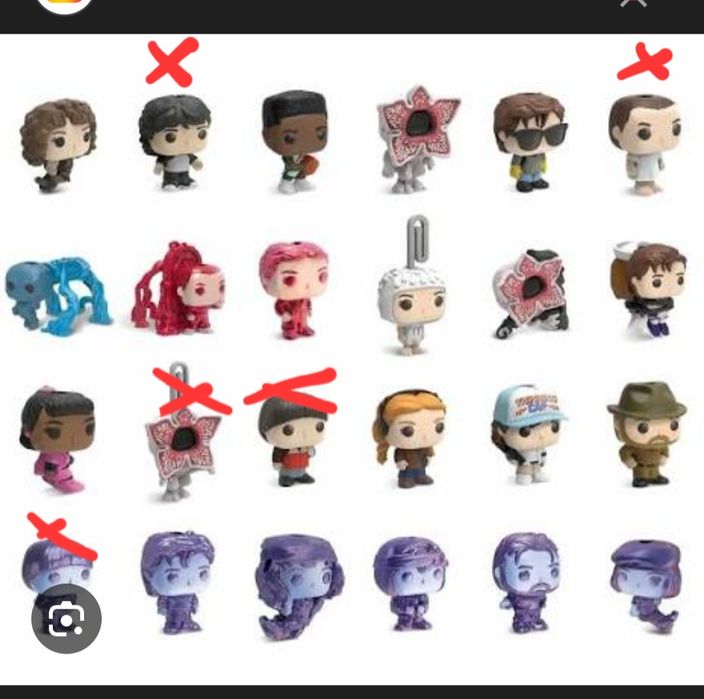 Mini funkos stranger things kinder joy