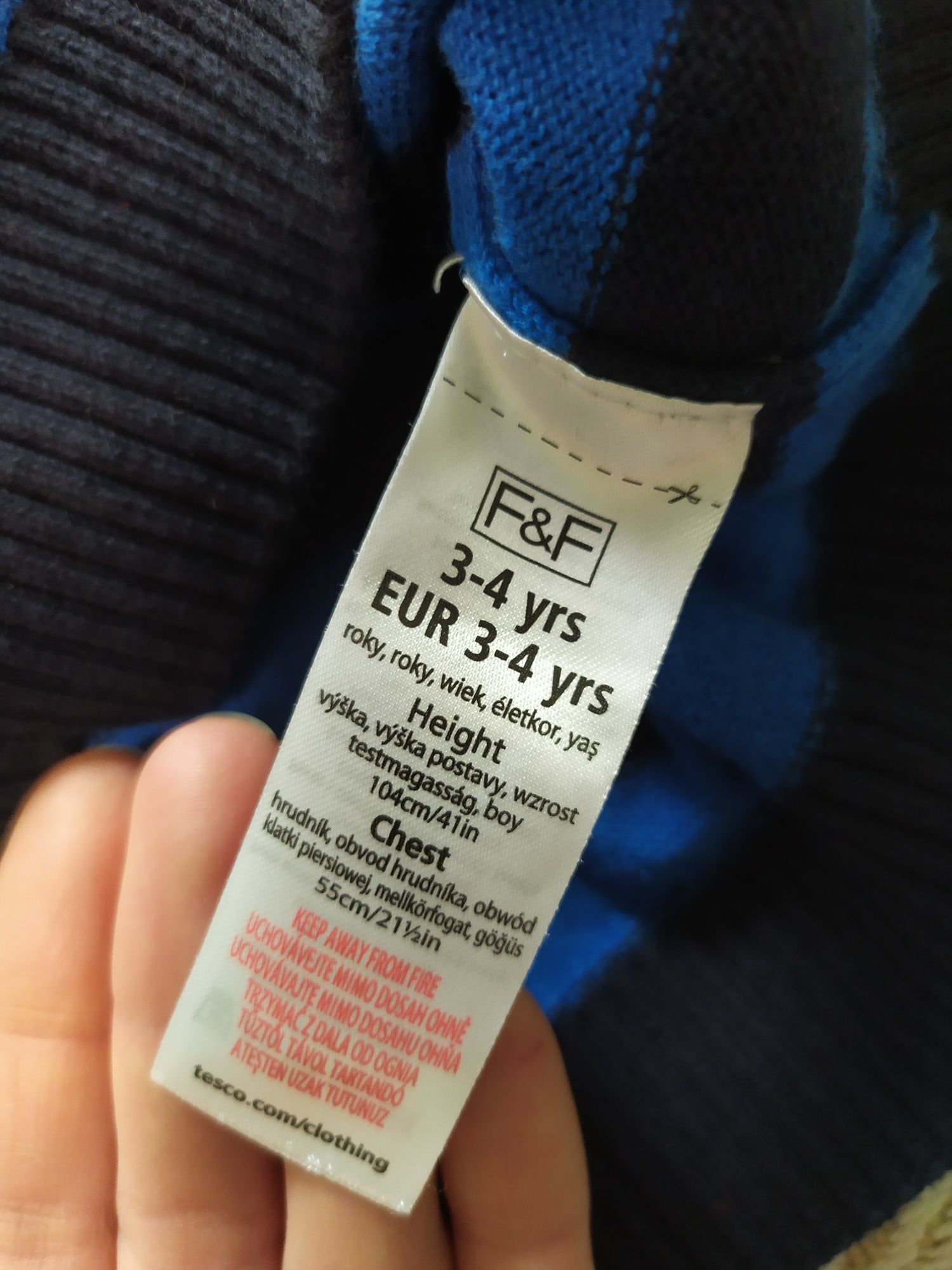 Cienki sweter F&F 3-4lata