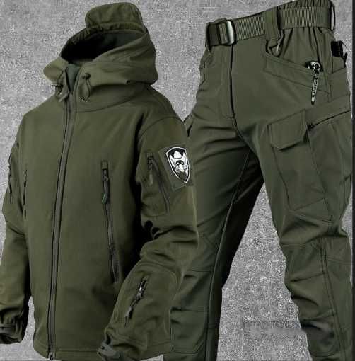 чоловічий костюм софт шел на флісі колір хакі