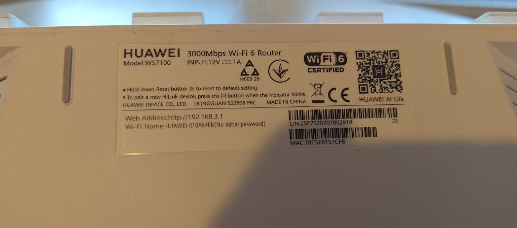 Router Huawei WiFi AX3 Dual-core WiFi 6
