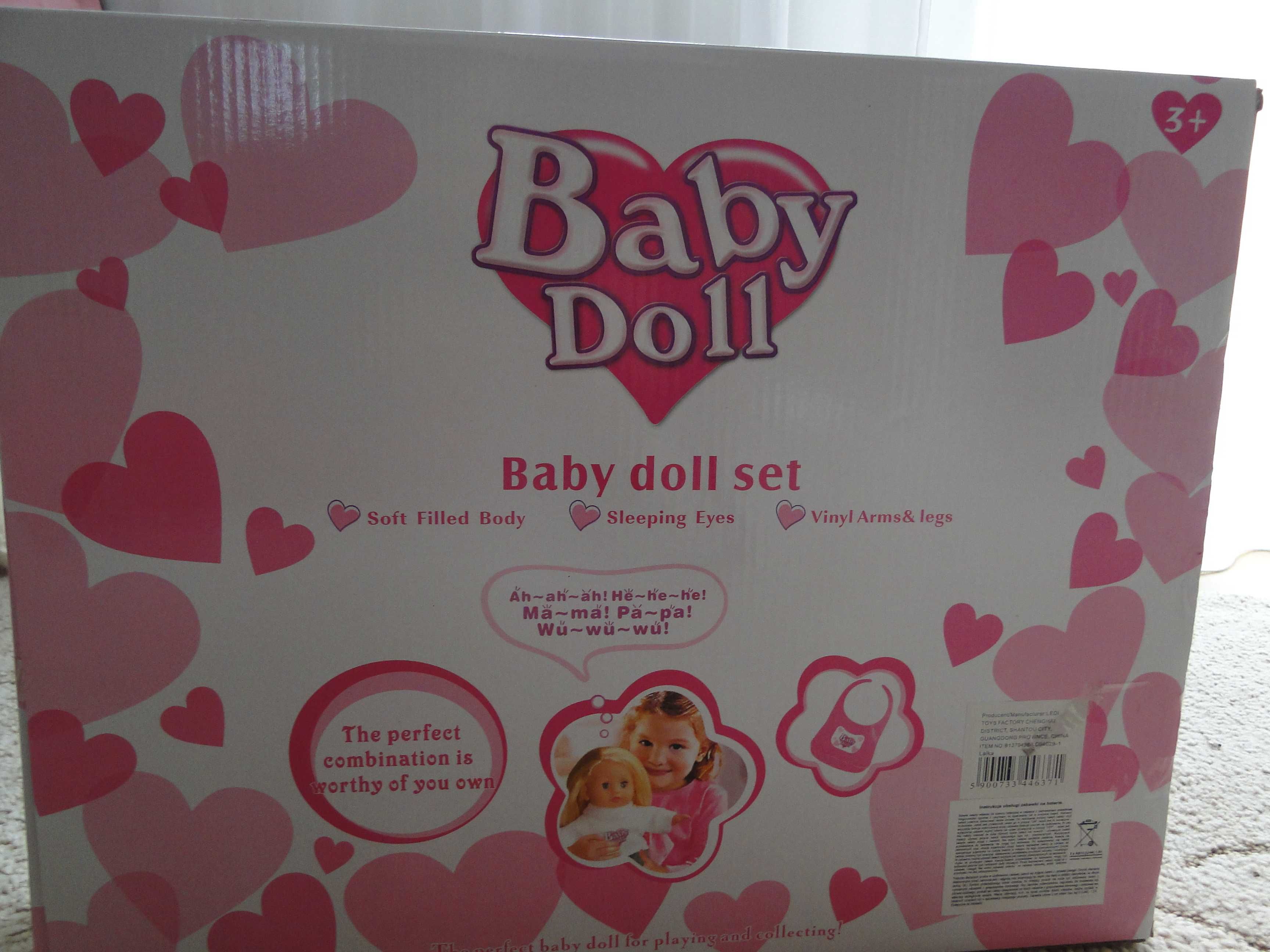 nowa lalka baby doll wydaje dźwięki płacze