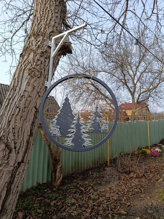 3D новорічна прикраса з металу частково розбірна в дім або у двір