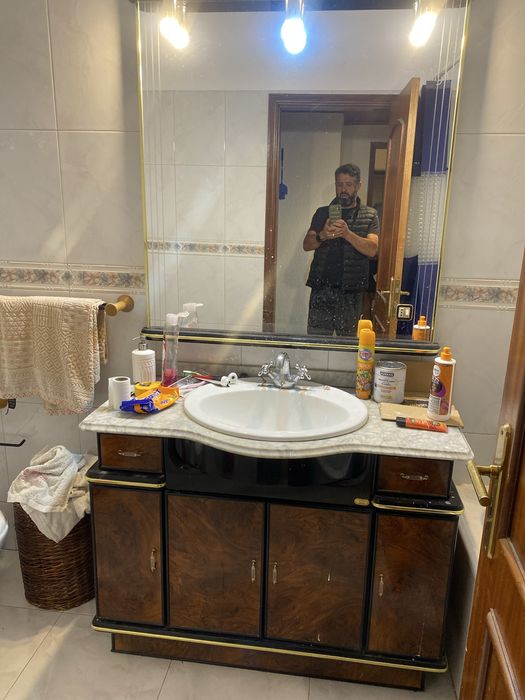 Lavatorio com movel completo com espelho decorativo