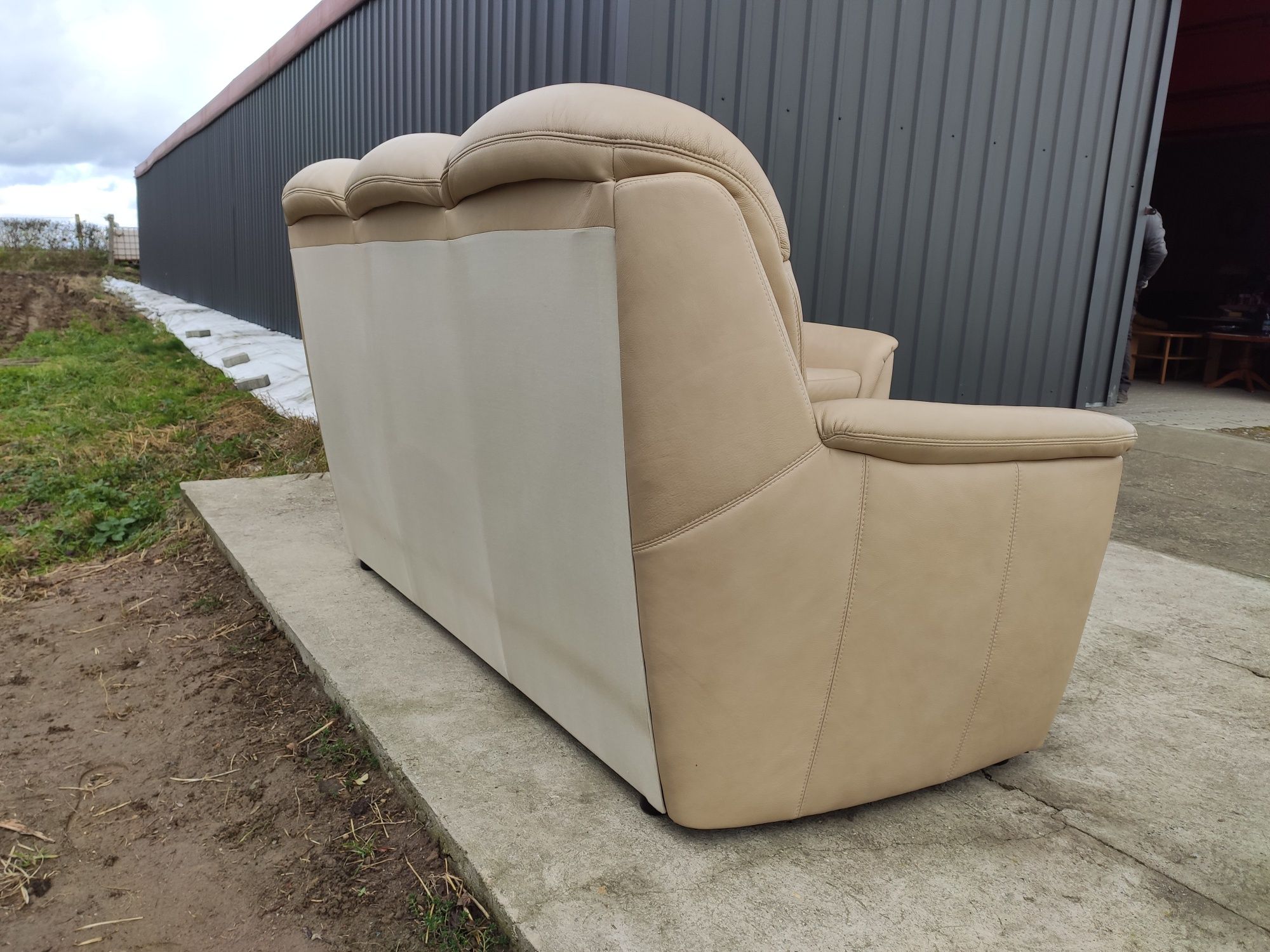 Sofa skórzana 3-osobowa+ 2-osobowa- 100% skóra naturalna! Okazja