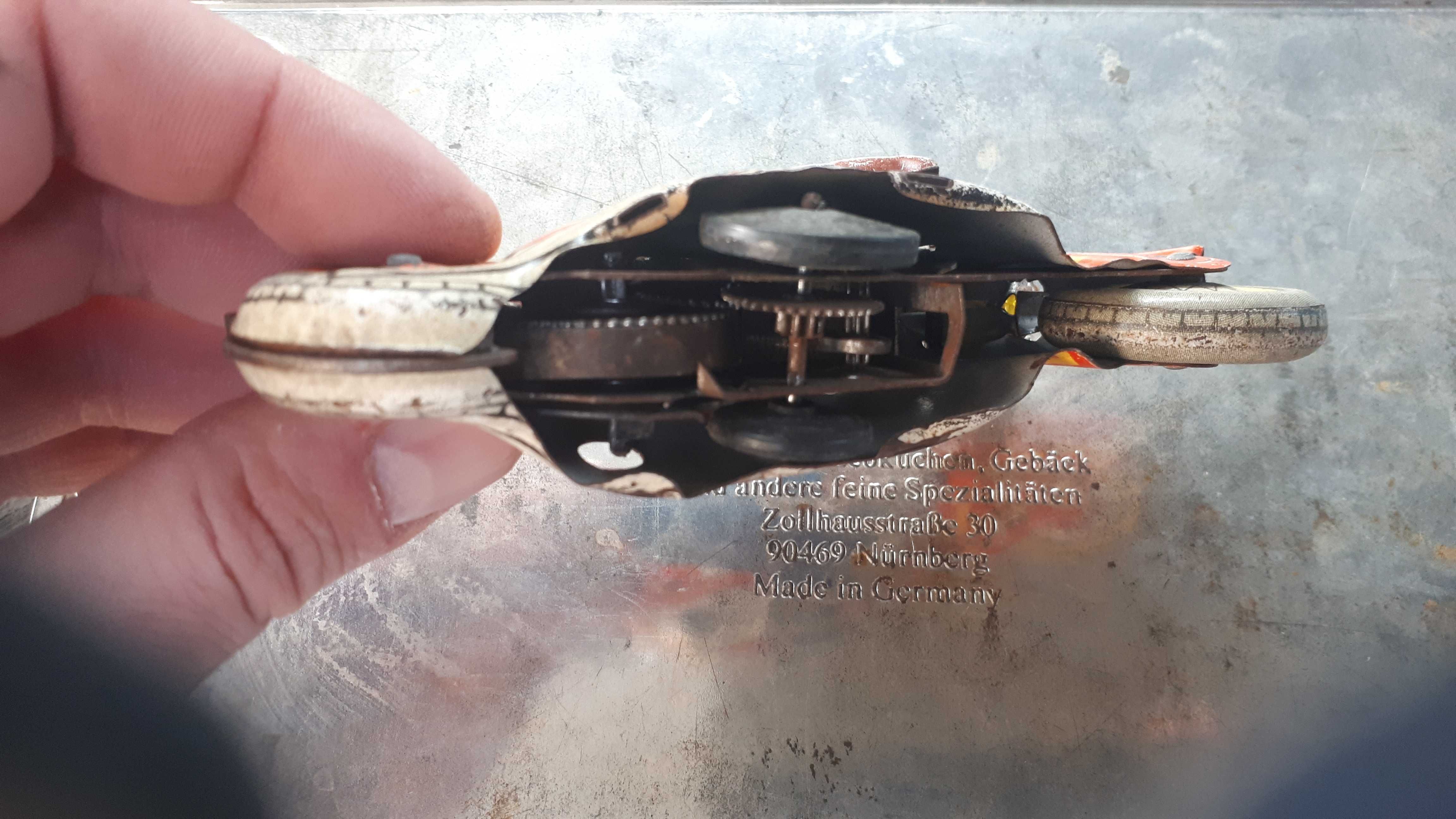 Stary motocykl metalowy PRL model zabawka