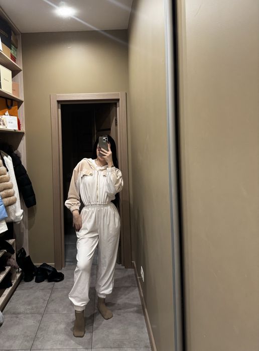 Білий теплий комбінезон ліор