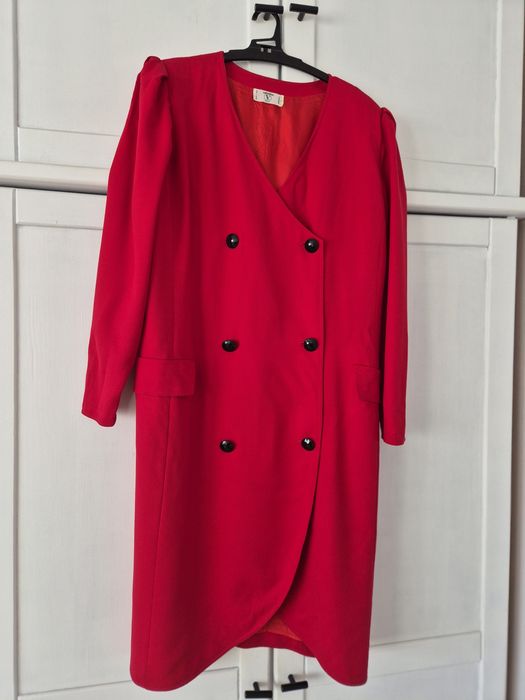 Sukienka płaszcz czerwona