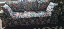 Sofa Ikea trzyosobowa kwiaty Ikea Ektorp