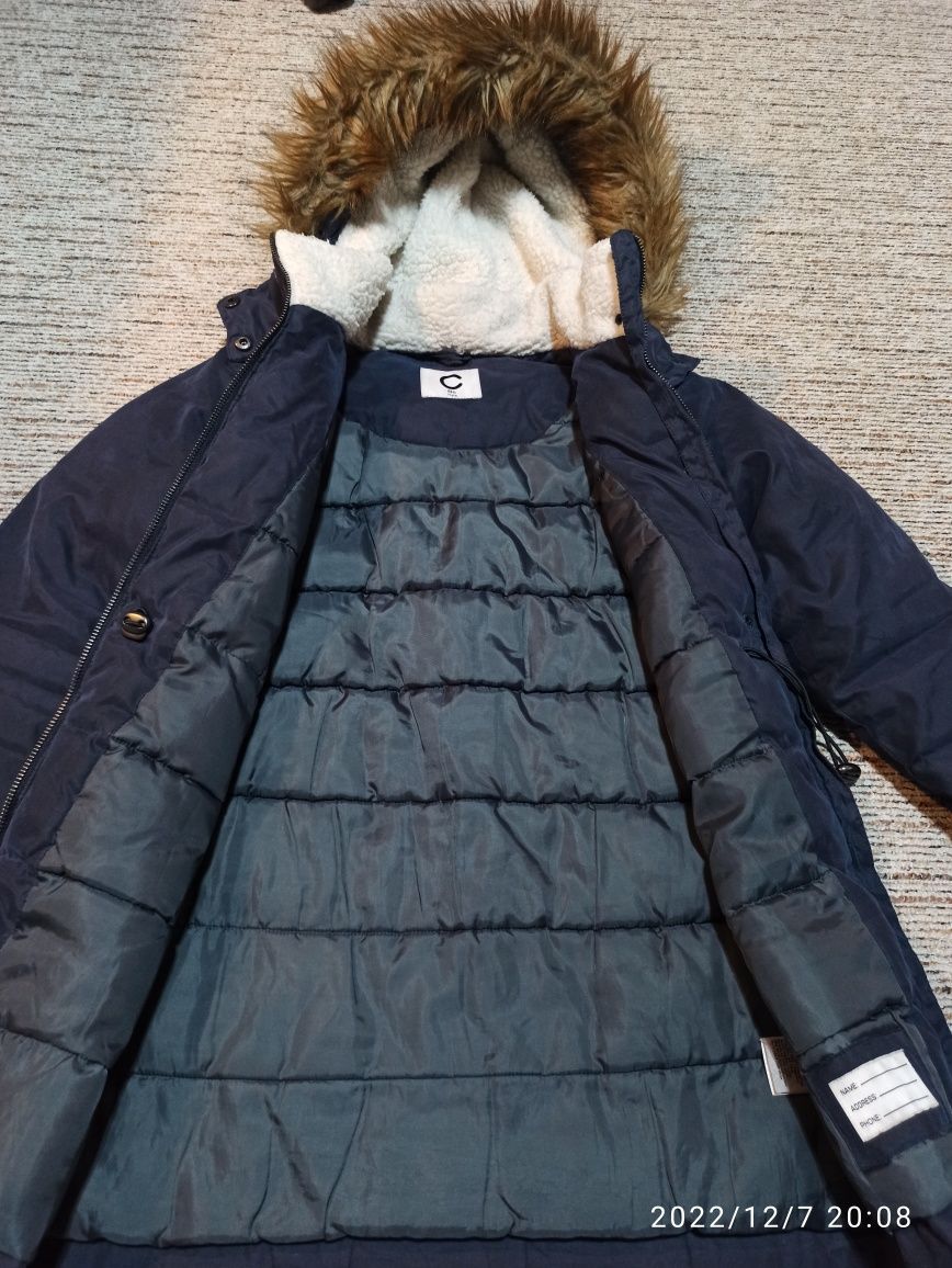 Zimowa kurtka płaszczyk parka dla dziewczynki 146 11lat Cubus