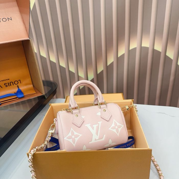 Сумка Louis Vuitton Nano Speedy рожевa
