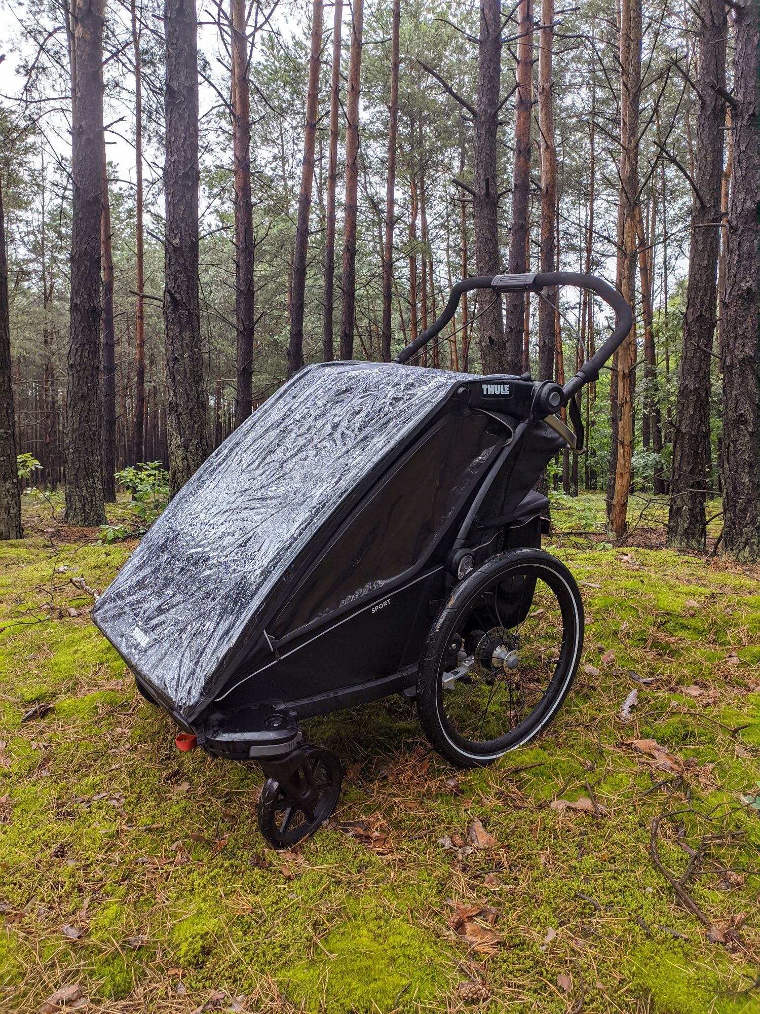 folia przeciwdeszczowa przyczepka rowerowa Thule Chariot Rain Cover