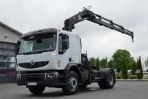 Renault PREMIUM LANDER  410 / HDS HIAB 166 E-4 / WYSIEG 12,6 m / MANUAL / STEROWANIE RADIOWE / CIĄGNIK SIODŁOWY