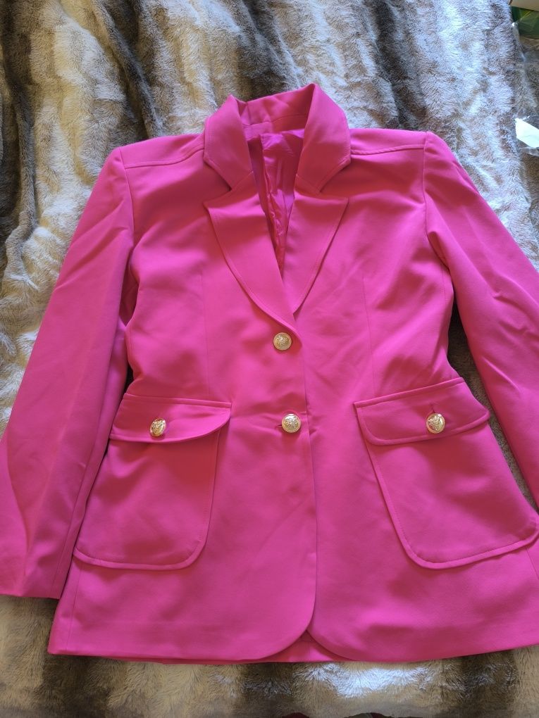 Blazer forrado rosa novo L