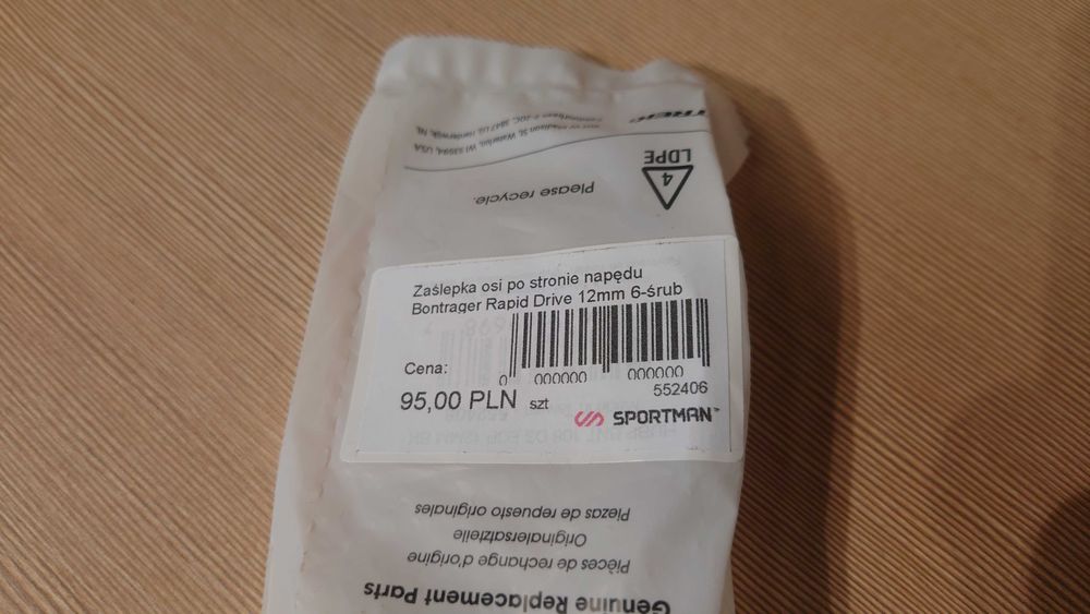 Zaślepka osi po stronie napędu Bontrager Rapid Drive 12mm 6-śrub #25