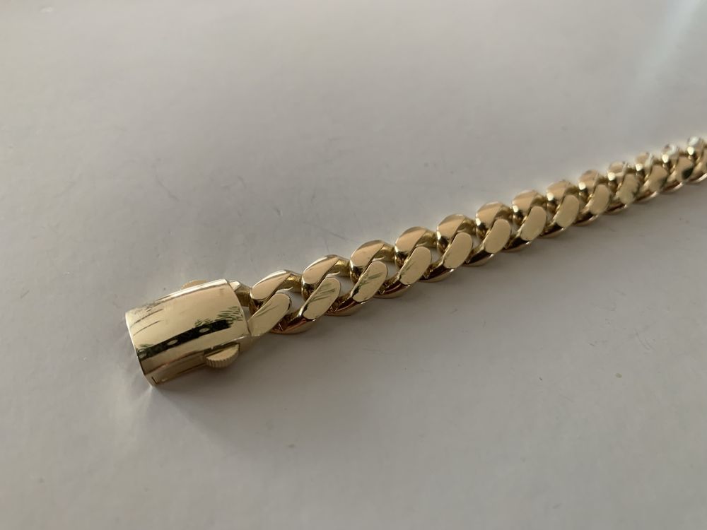 złota bransoletka cuban unisex złoto 14k 585