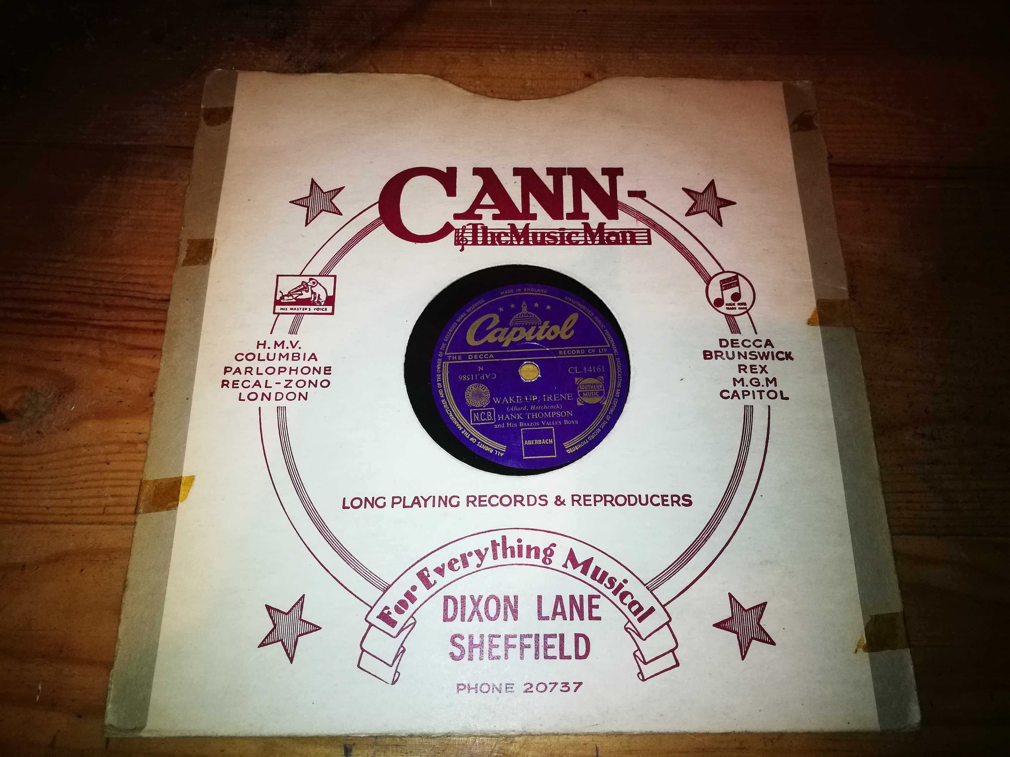 Hank Thompson &His Brazos Boys (78RPM)-Honky-Tonk Giri Ed ING-1954-10'