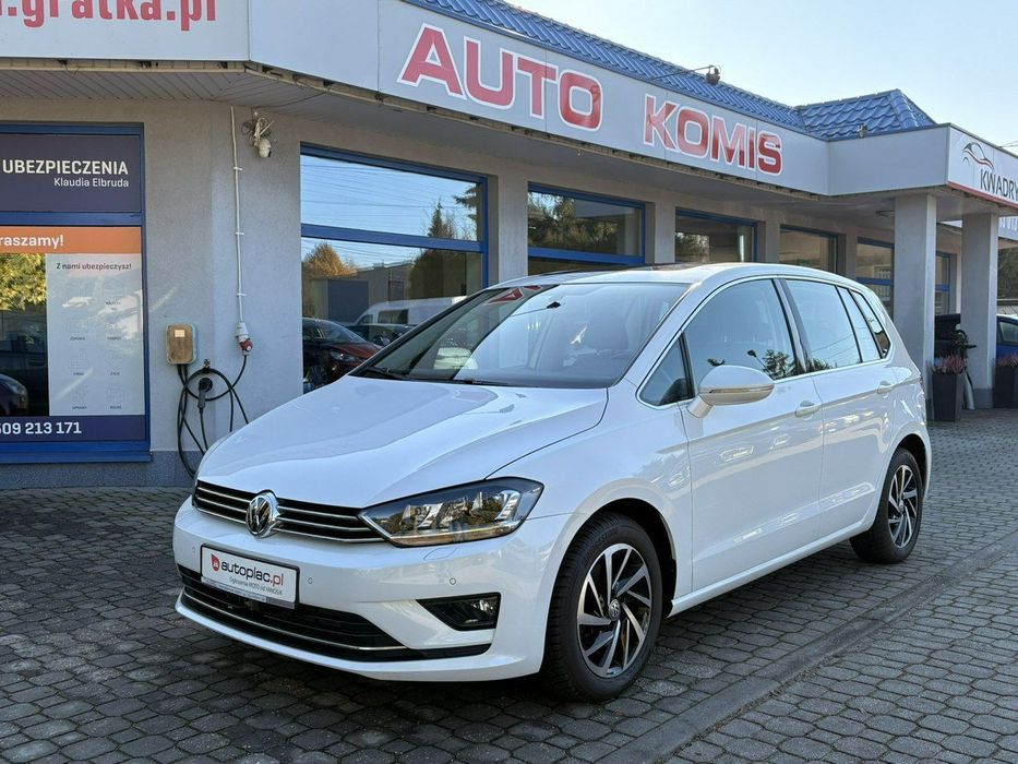 Volkswagen Golf Sportsvan 1.4 150 KM Highline, Biała Perła,Niski przebieg, Gwarancja