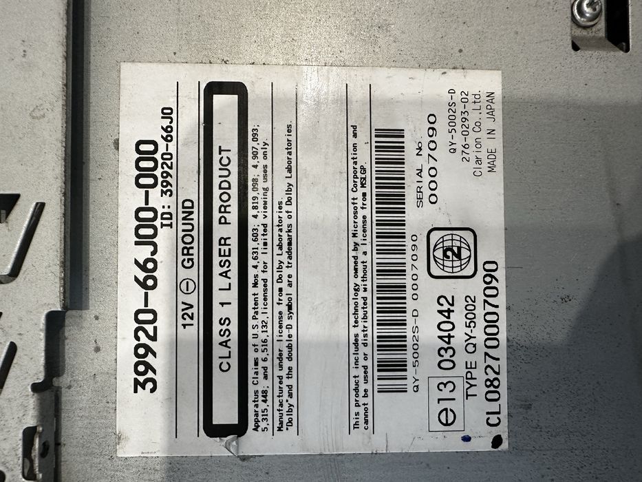 Штатна магнітола Suzuki Grand Vitara