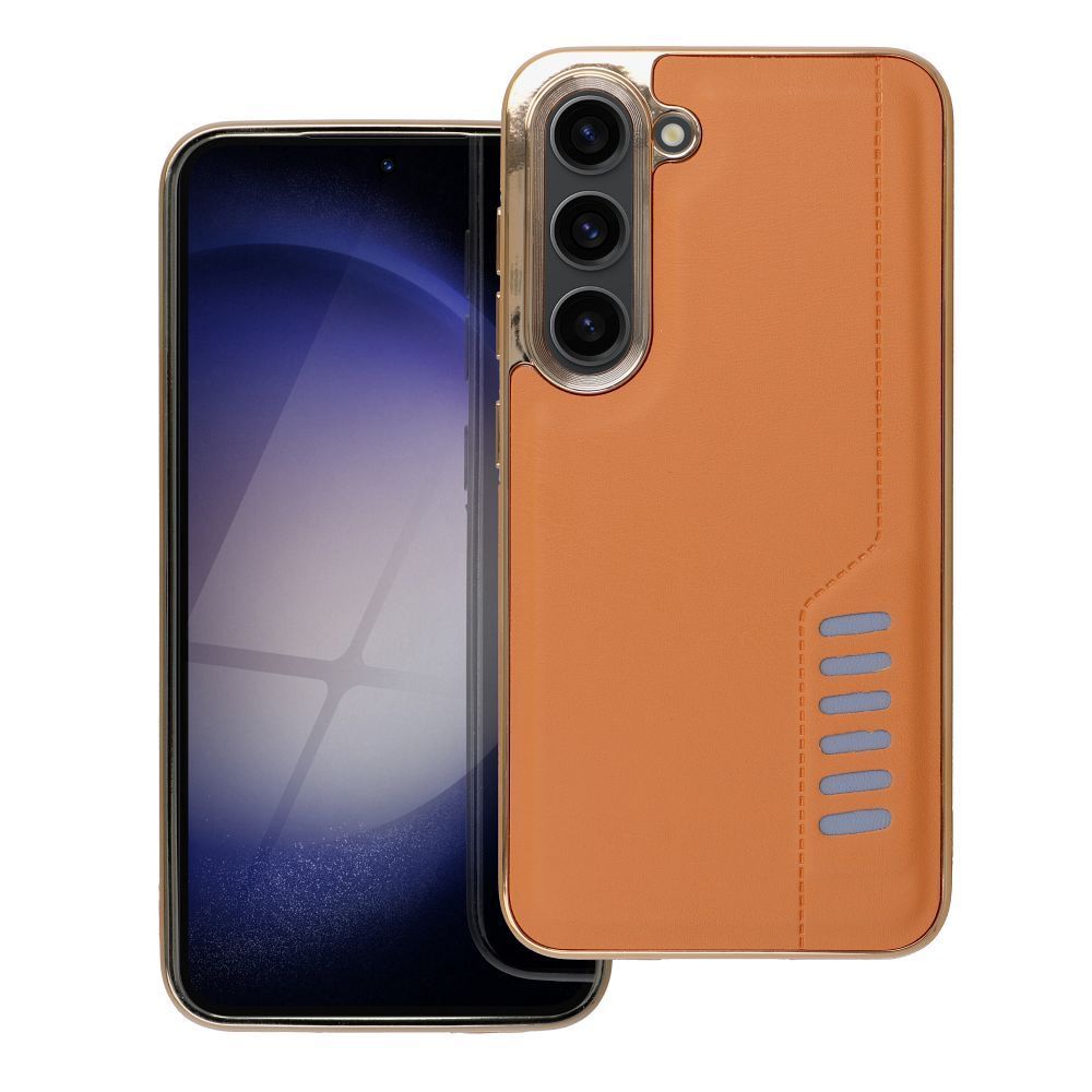 Etui Case Plecki Milano Do Samsung A15 Brązowy + Szkło 9H