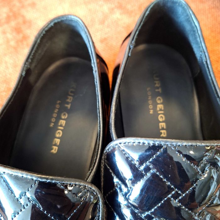 Buty mokasyny loafers skóra lakierowana Kurt Geiger męskie