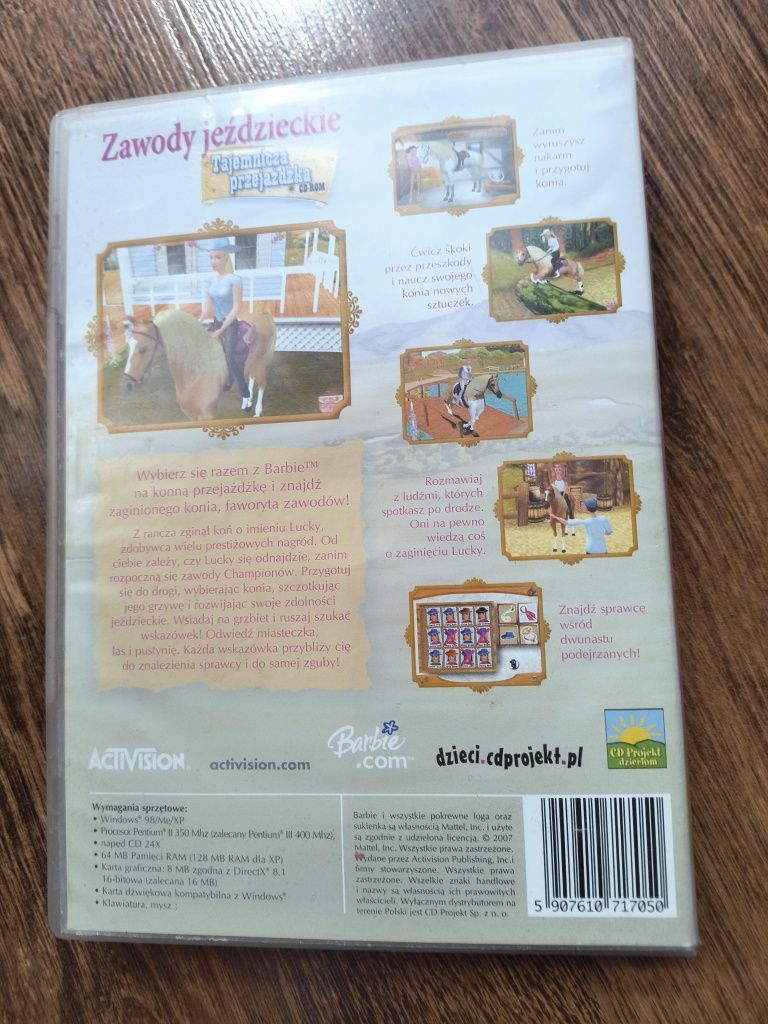 Barbie zawody jeździeckie tajemnicza przejażdżka gra pc