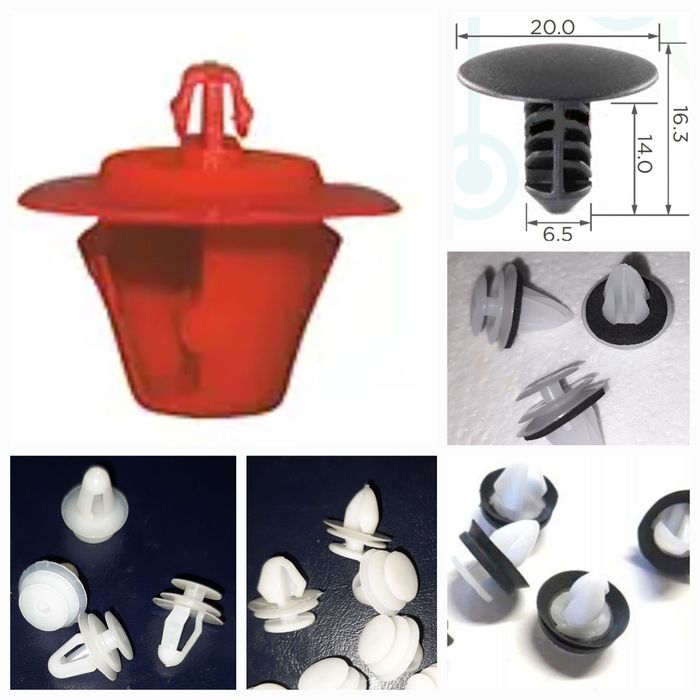 Кліпси молдингу, обшивки, листви Citroen Fiat Peugeot Renault Skoda WV