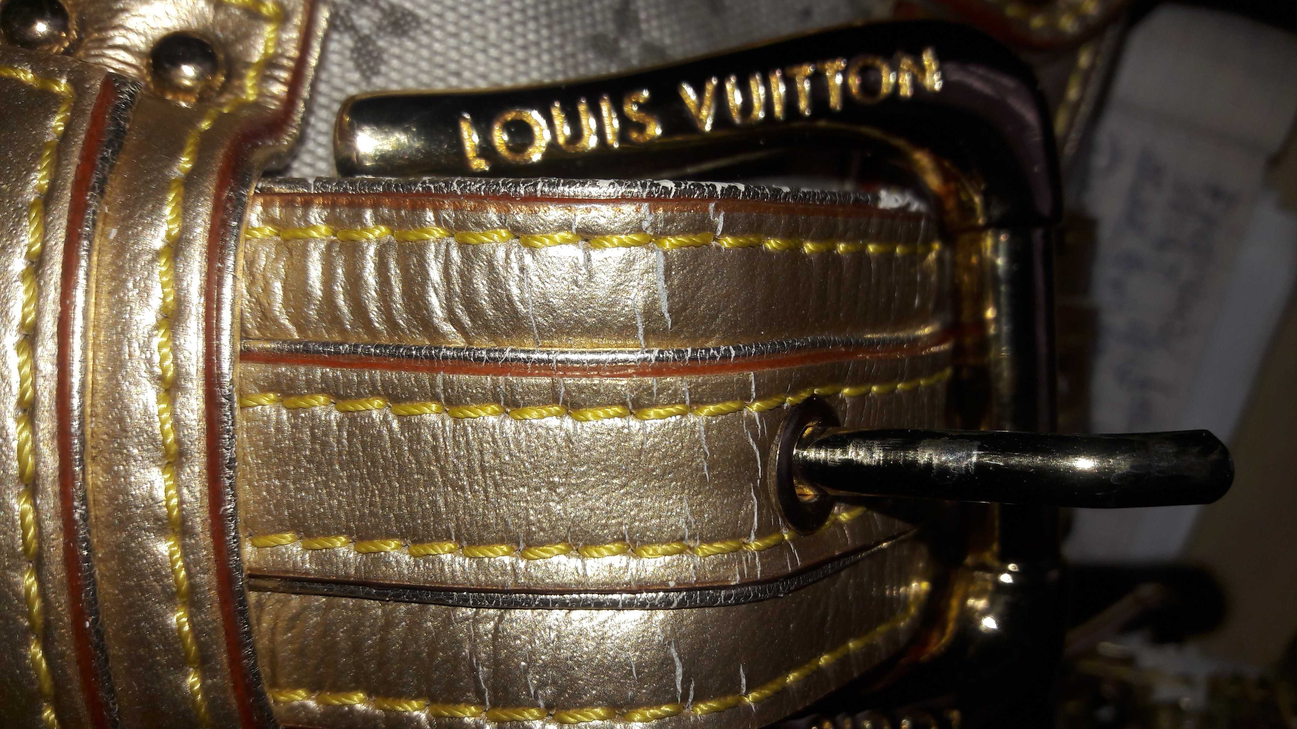Oryginalna zlota torebka markowa LOUIS VUITION PARIS