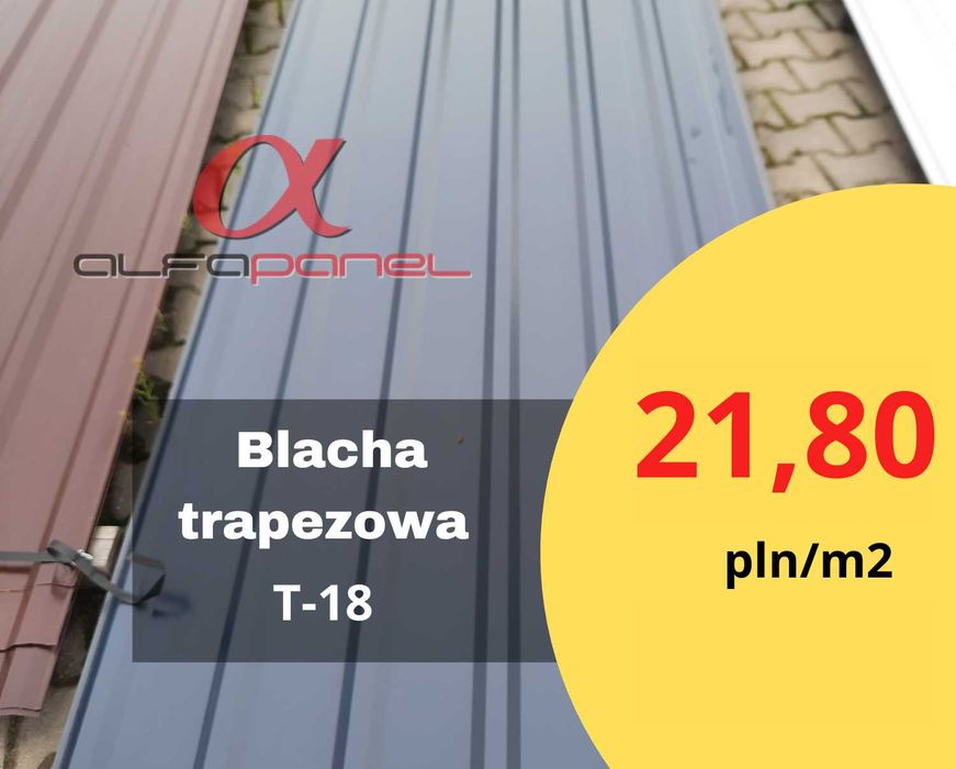 Blacha trapezowa T-18 w kolorze RAL grafit blachy trapezowe Szprotawa