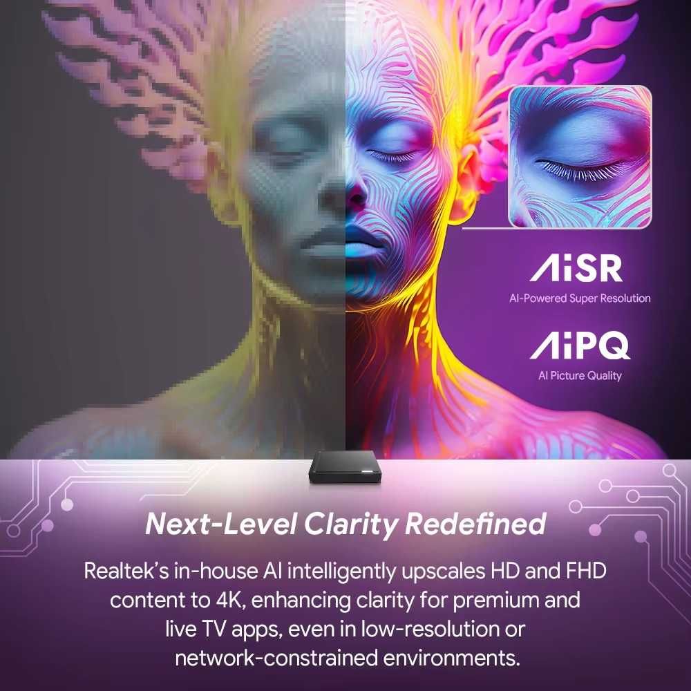 Смарт приставка RT-X2 Android 14 4/32 ГБ Realtek1325 технологии AI-PQ