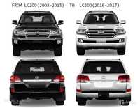 Рестайлинг обвес Toyota Land Cruiser 200 с 2007 в 2016+ LC 200 бампер