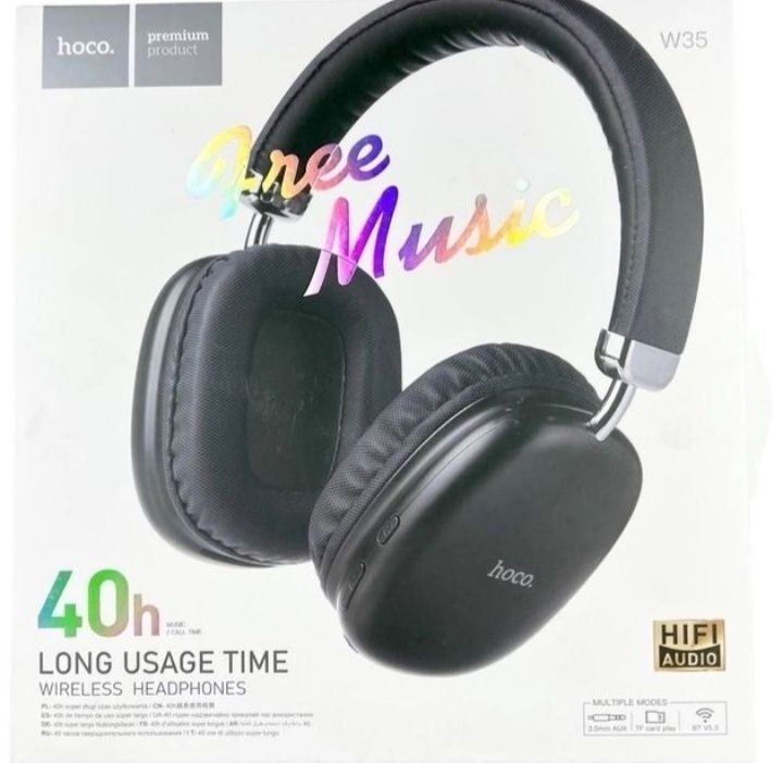 Bluetooth Навушники Hoco W35 з Мікрофоном 40-Годин / SD-Card