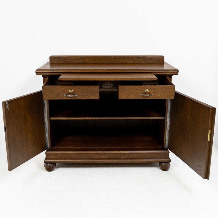 Stylowa jadalnia antyki kredens komoda okrągły stół 6 krzesła komplet