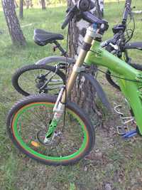 Велосипед   вилка коронка  амортизатор  fox rc4 165-185