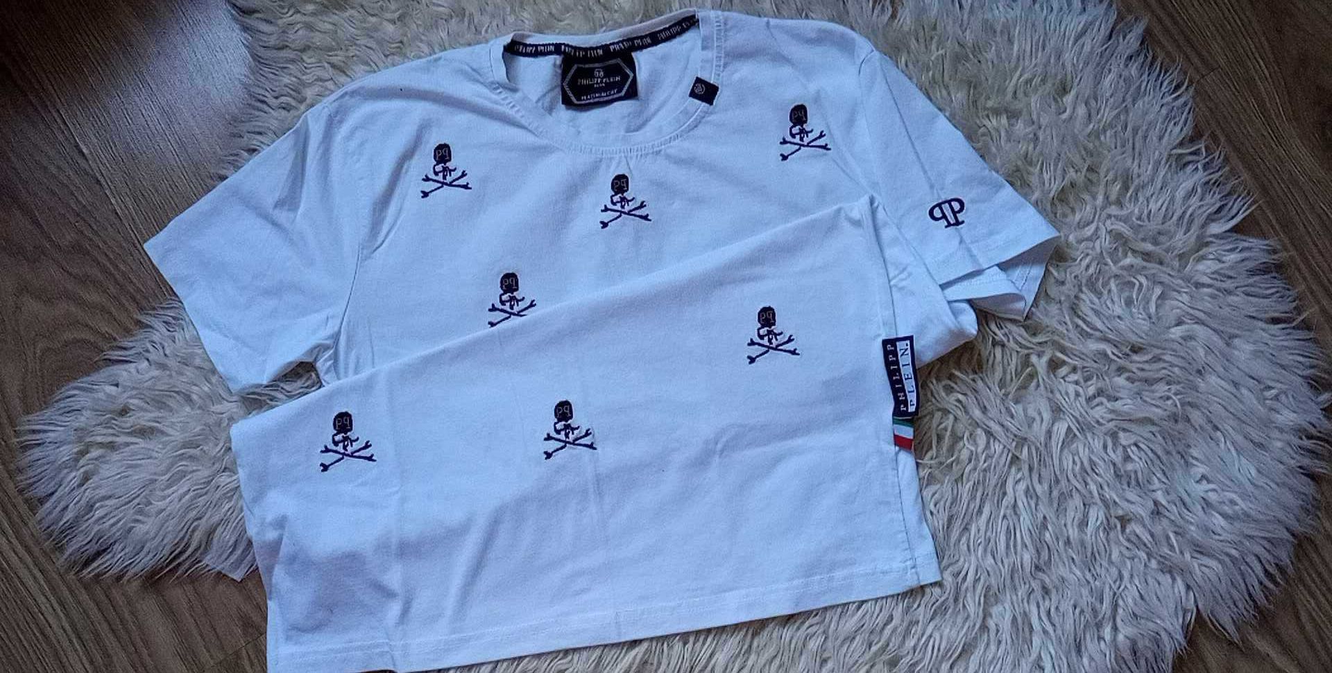 Koszulka, t-shirt biały, haftowany