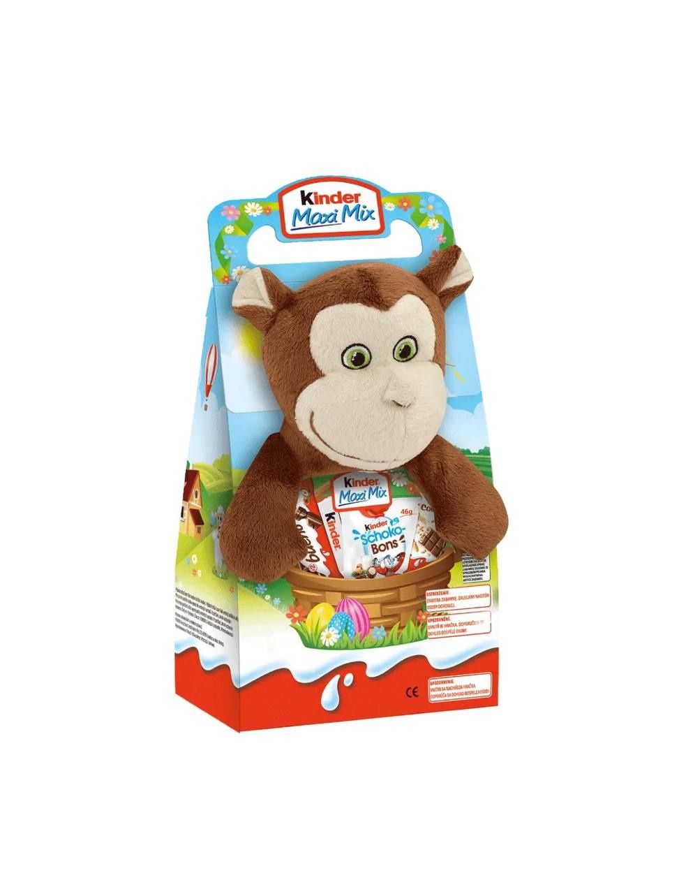Набір подарунковий від Kinder Maxi Mix з іграшкою мавпочка 133 г