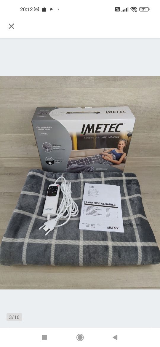Imetec Adapto Velvet Square Koc elektryczny 150x95 cm OUTLET

Powystaw