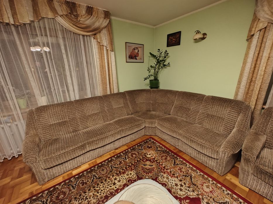 Narożnik rozkładany z fotelem