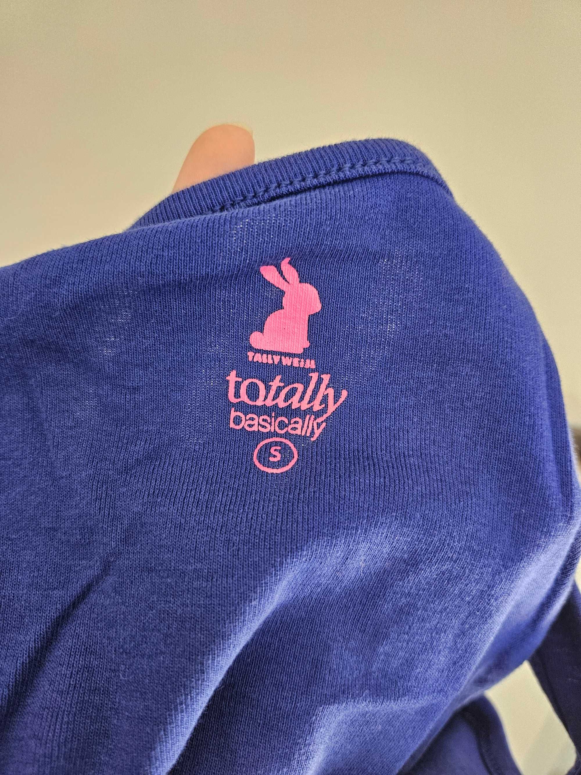 Top bluzka na ramiączkach granatowa bawełniana 100% S Tally Weijl