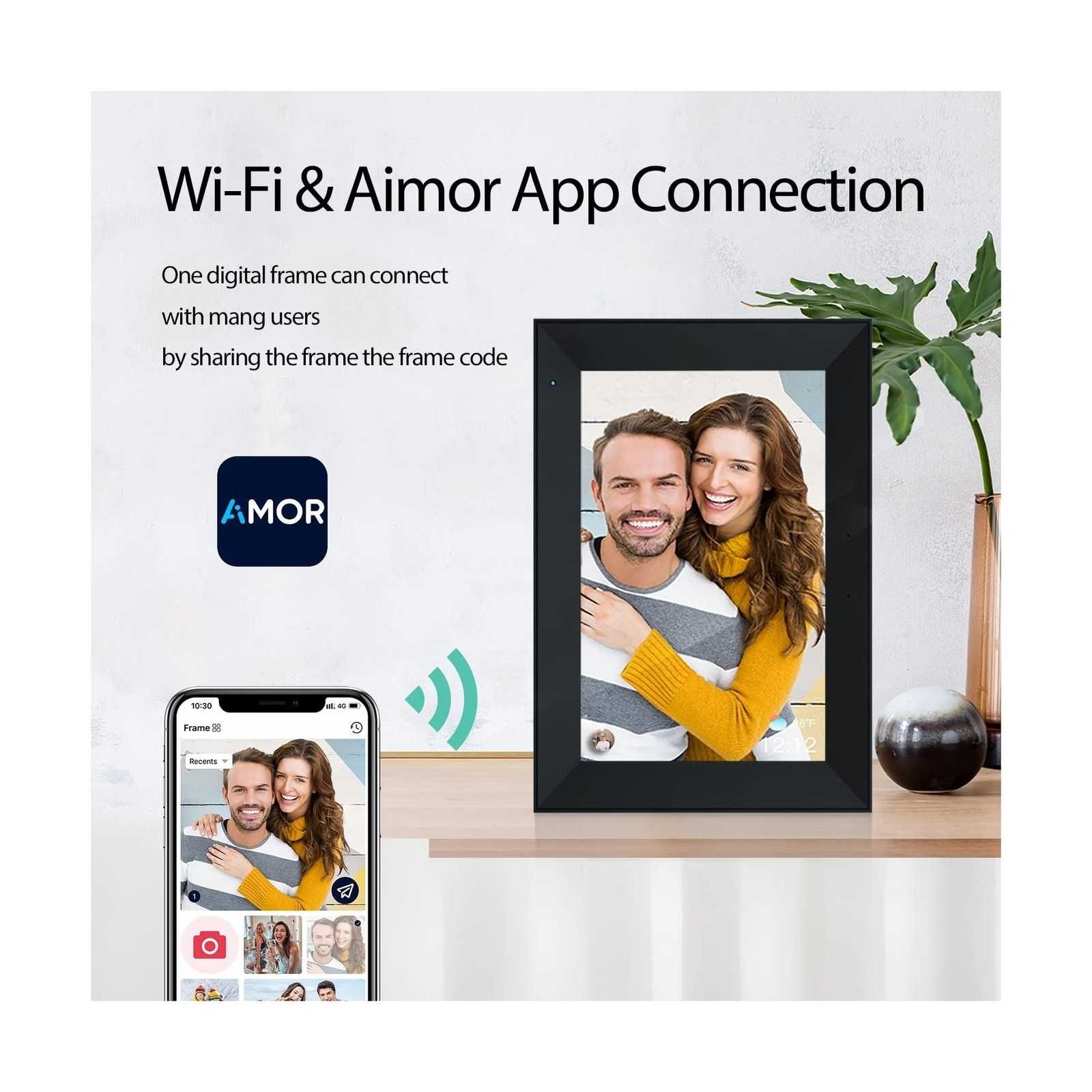 Cyfrowa ramka do zdjęć 10,1 cala WiFi IPS HD Ekran dotykowy OUTLET