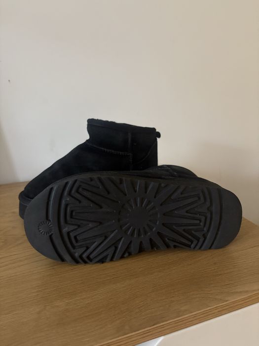 Уги | Uggs - чорні замшеві уггі на платформі - 38 розмір