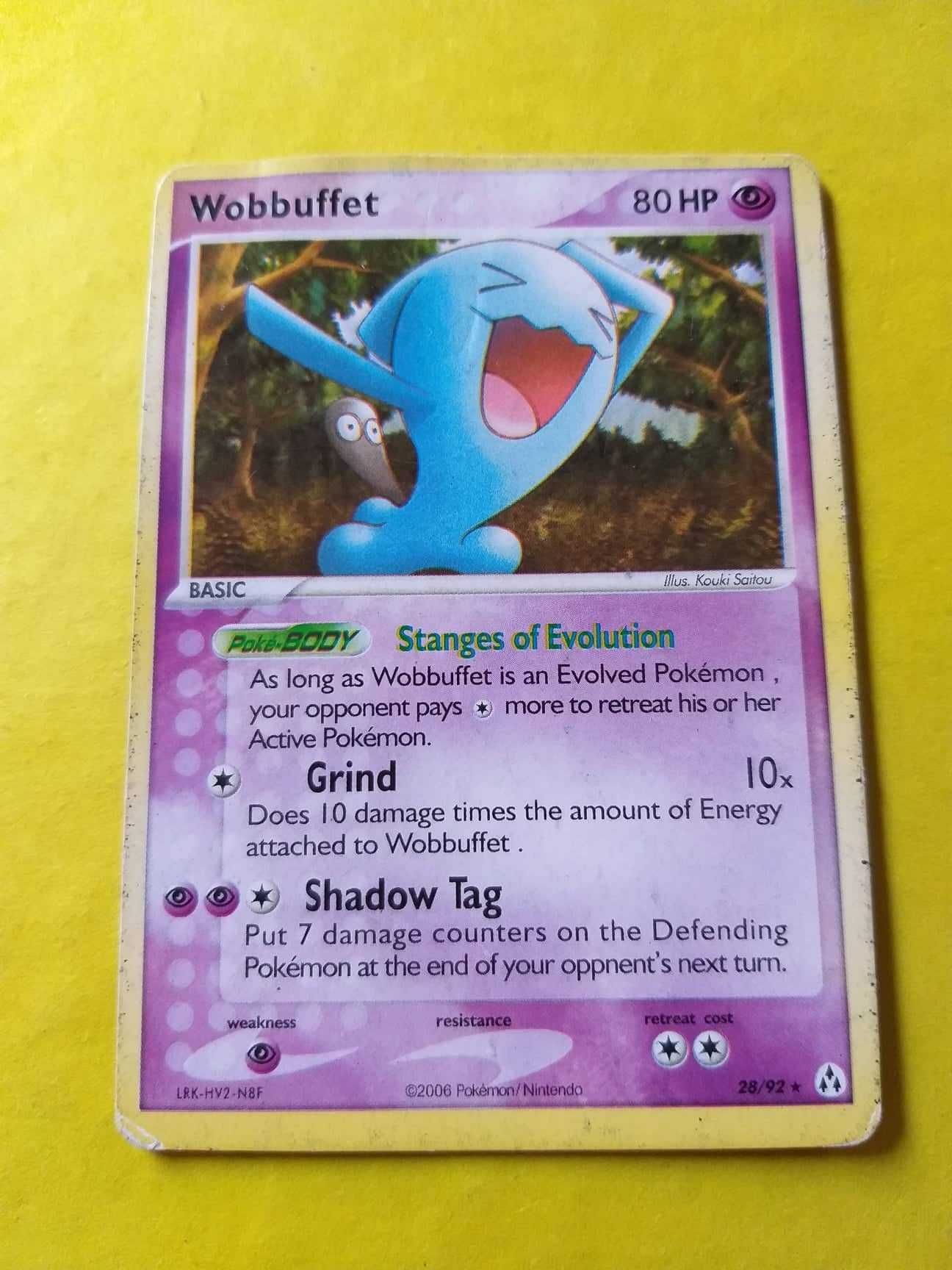 Pokemon Card- Wobbuffet 80 HP