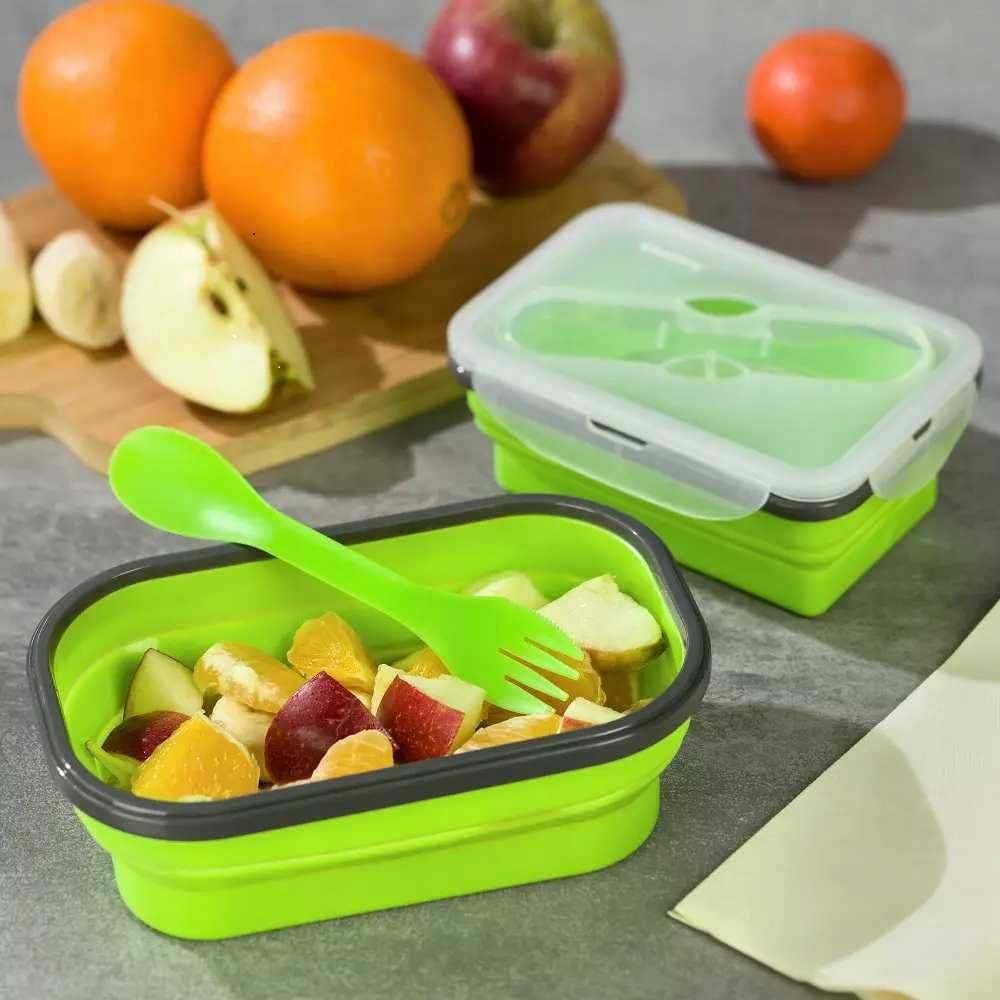 Pojemnik silikonowy z łyżeczką lunchbox  KB-7021