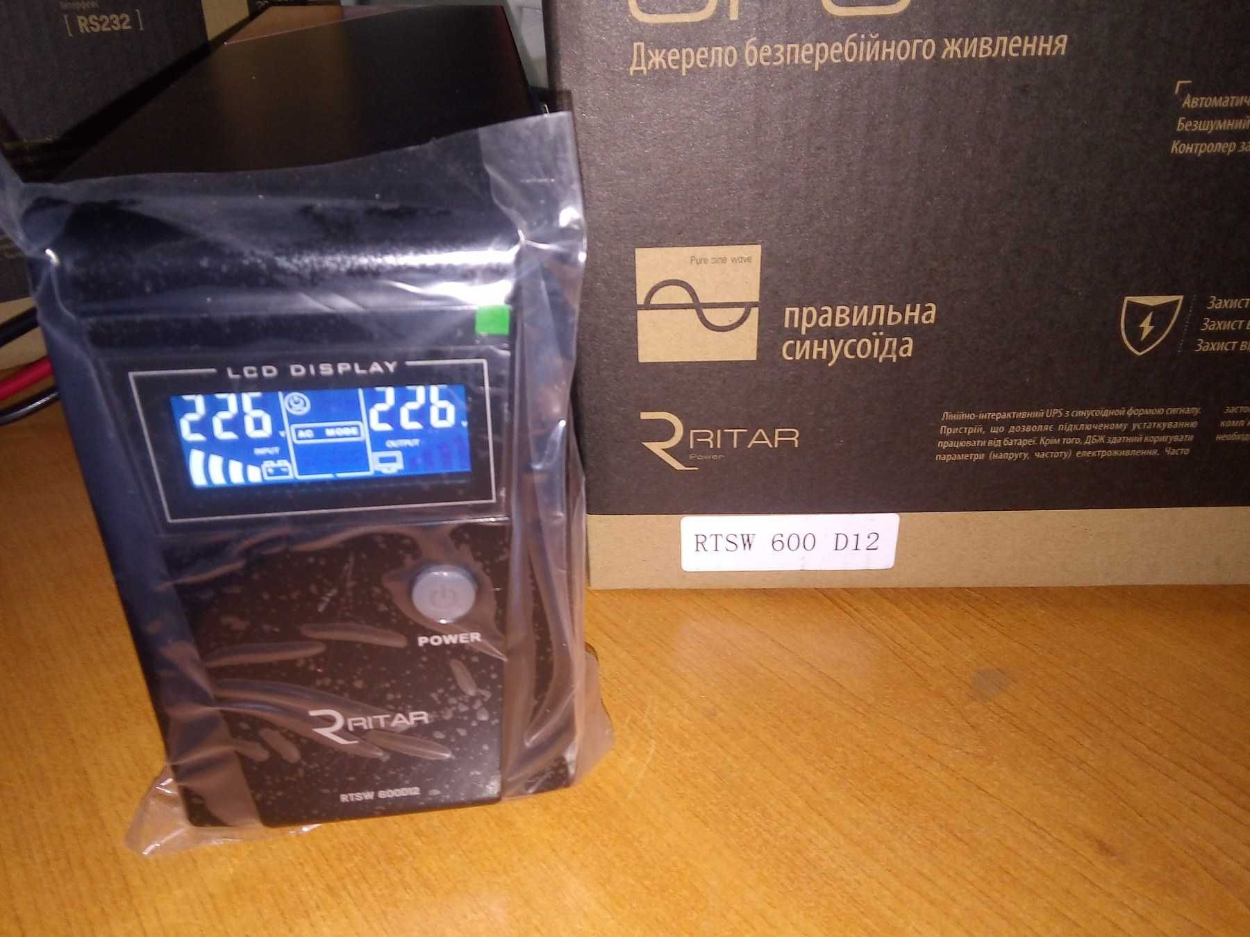 Джерело безперебійного живлення для котлів ДБЖ Ritar RTSW-600 LCD 360w