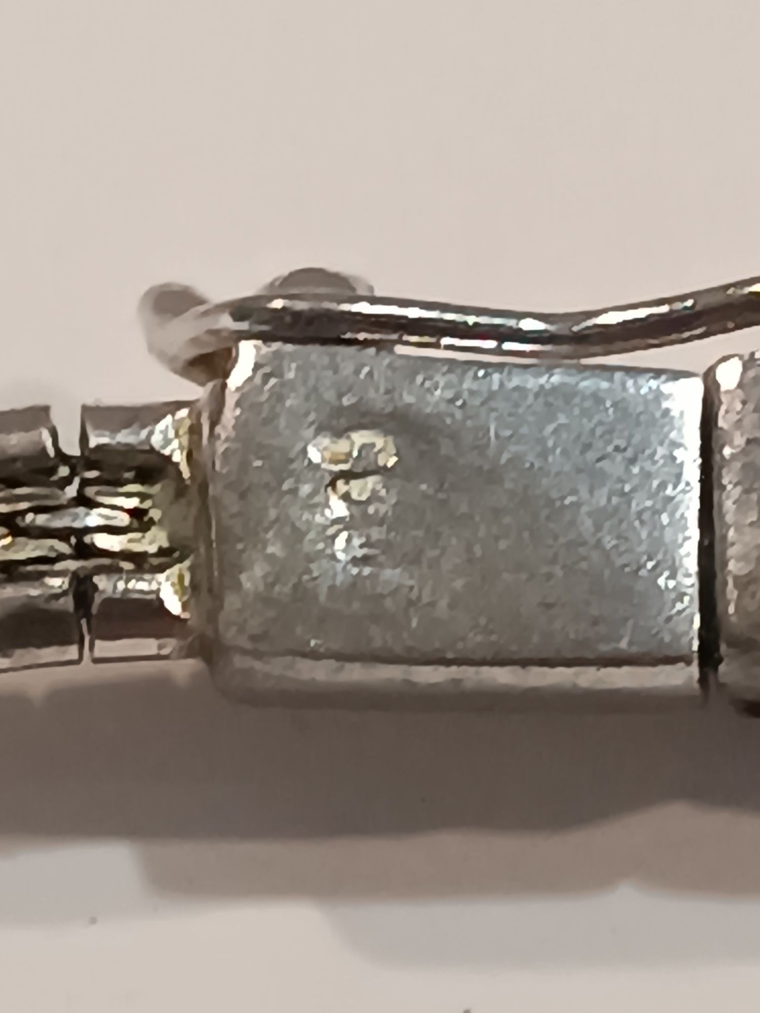Srebro Kolia sztywny łańcuszek próba 835 stary wyrób elegancki