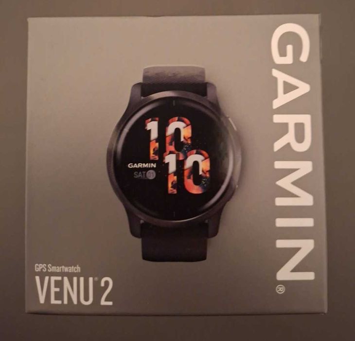 Garmin Venu 2 - 45 mm - czarny - używany - stan bardzo dobry - sprawny