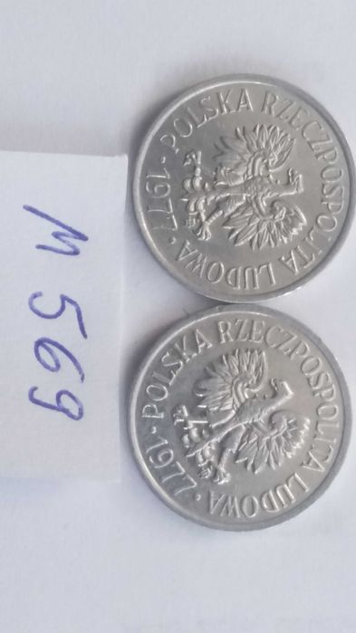 P 569, 2 x stara moneta 10 gr groszy 1977 Polska bardzo ładna